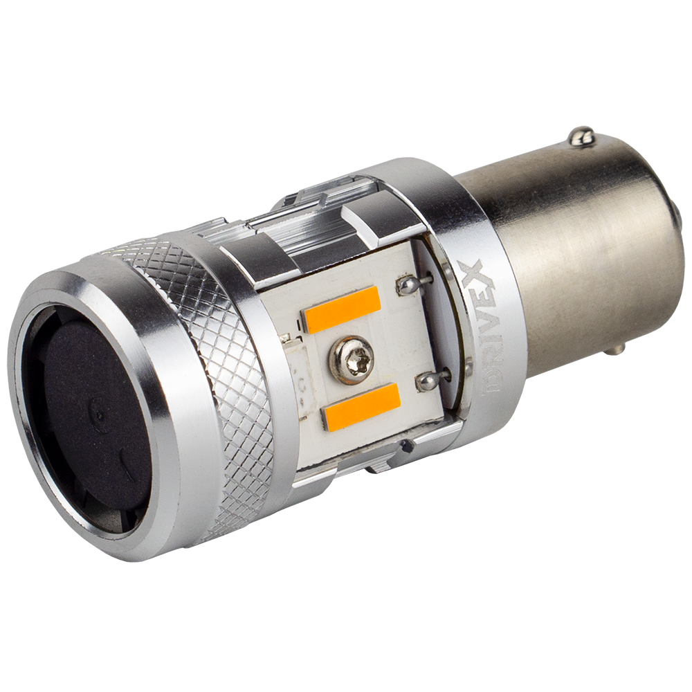 Glow FAN4 S25(1) Amber 10-16V 30W 1000Lm 1156/P21W BA15S d-15mm A