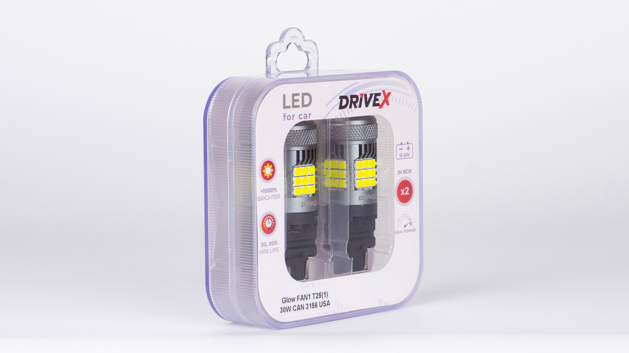 Glow FAN1 T25(1) 9-48V 30W CAN 3000Lm 3156/P27W base-16mm USA к-т.