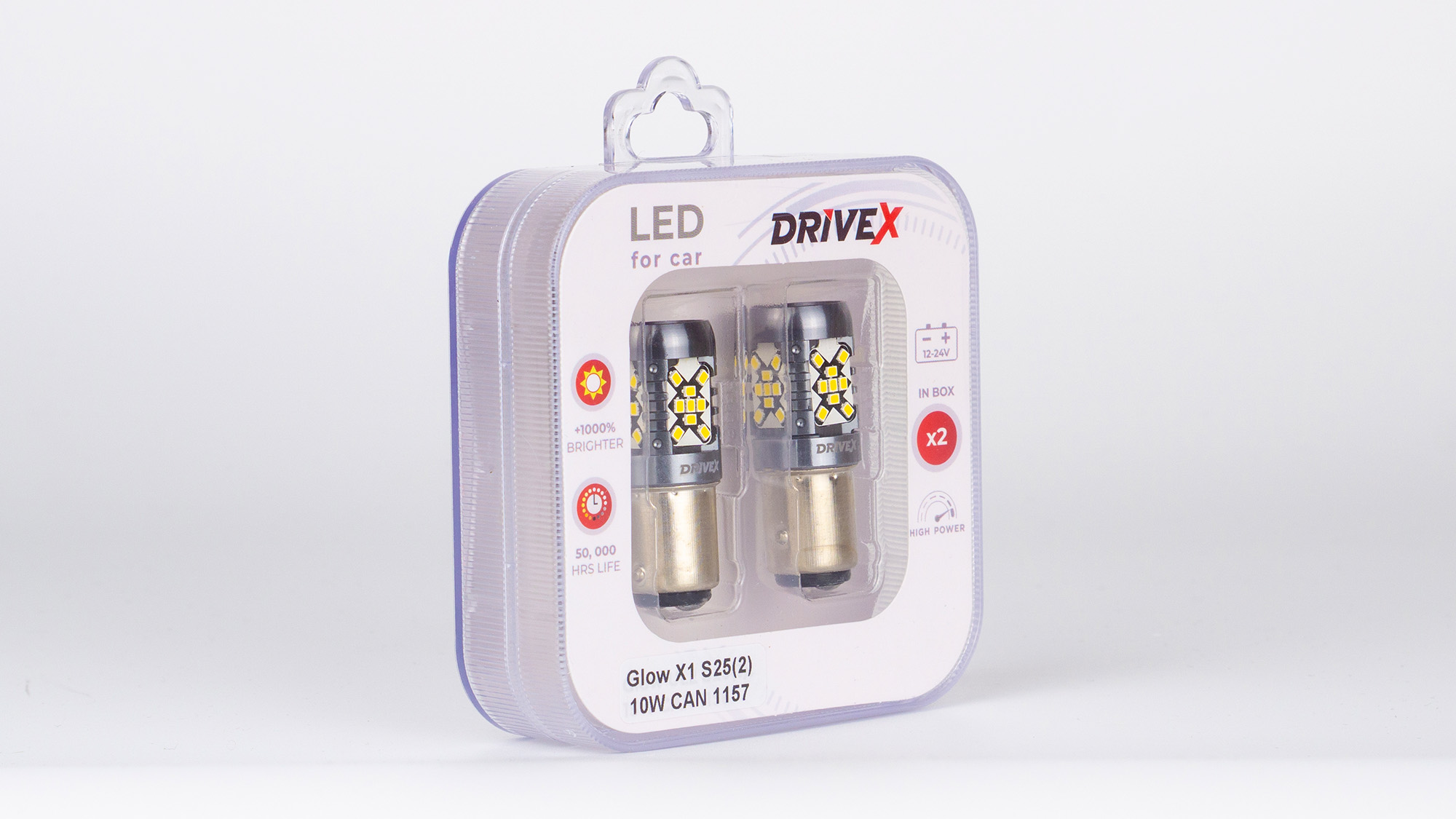 Glow X1 S25(2) 12-24V 10W CAN 1200Lm 1157/P21/5W BAY15D d-15mm к-т.