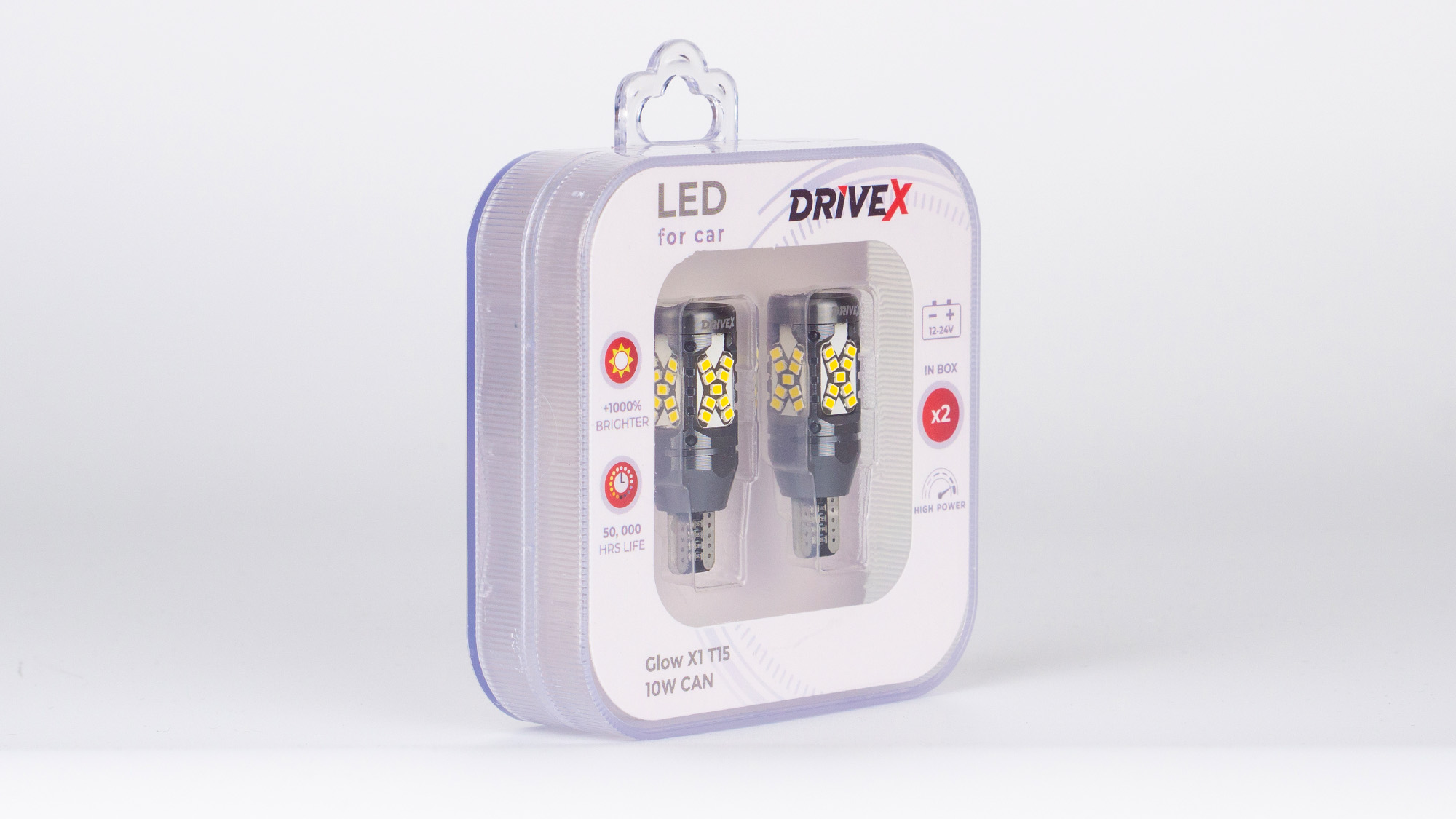 Glow X1 T15 12-24V 10W CAN 1000Lm W16W d-10mm к-т.