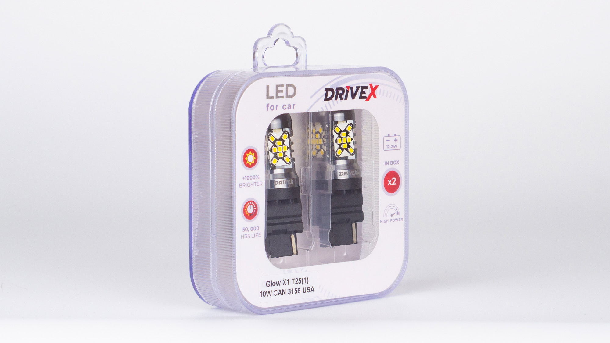 Glow X1 T25(1) 12-24V 10W CAN 1200Lm 3156/P27W base-16mm USA к-т.