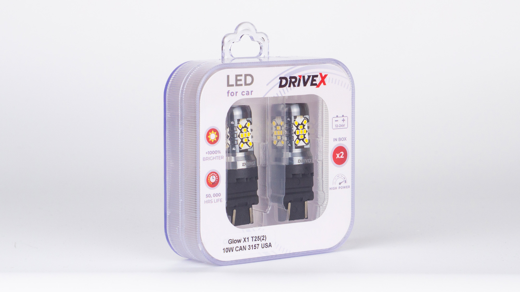 Glow X1 T25(2) 12-24V 10W CAN 1200Lm 3157/P27/7W base-16mm USA к-т.