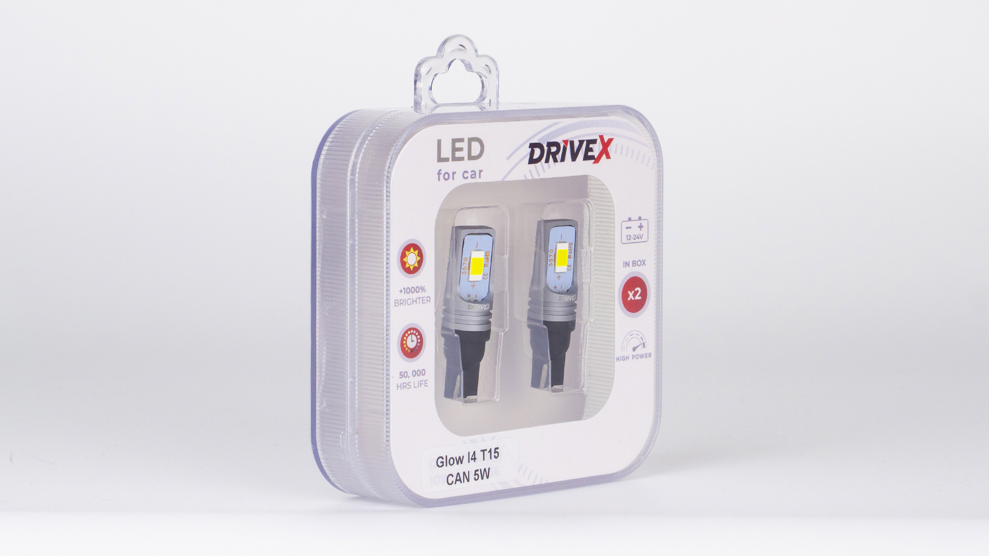 Glow I4 T15 12-24V CAN 5W 1000Lm W16W base-10mm к-т.