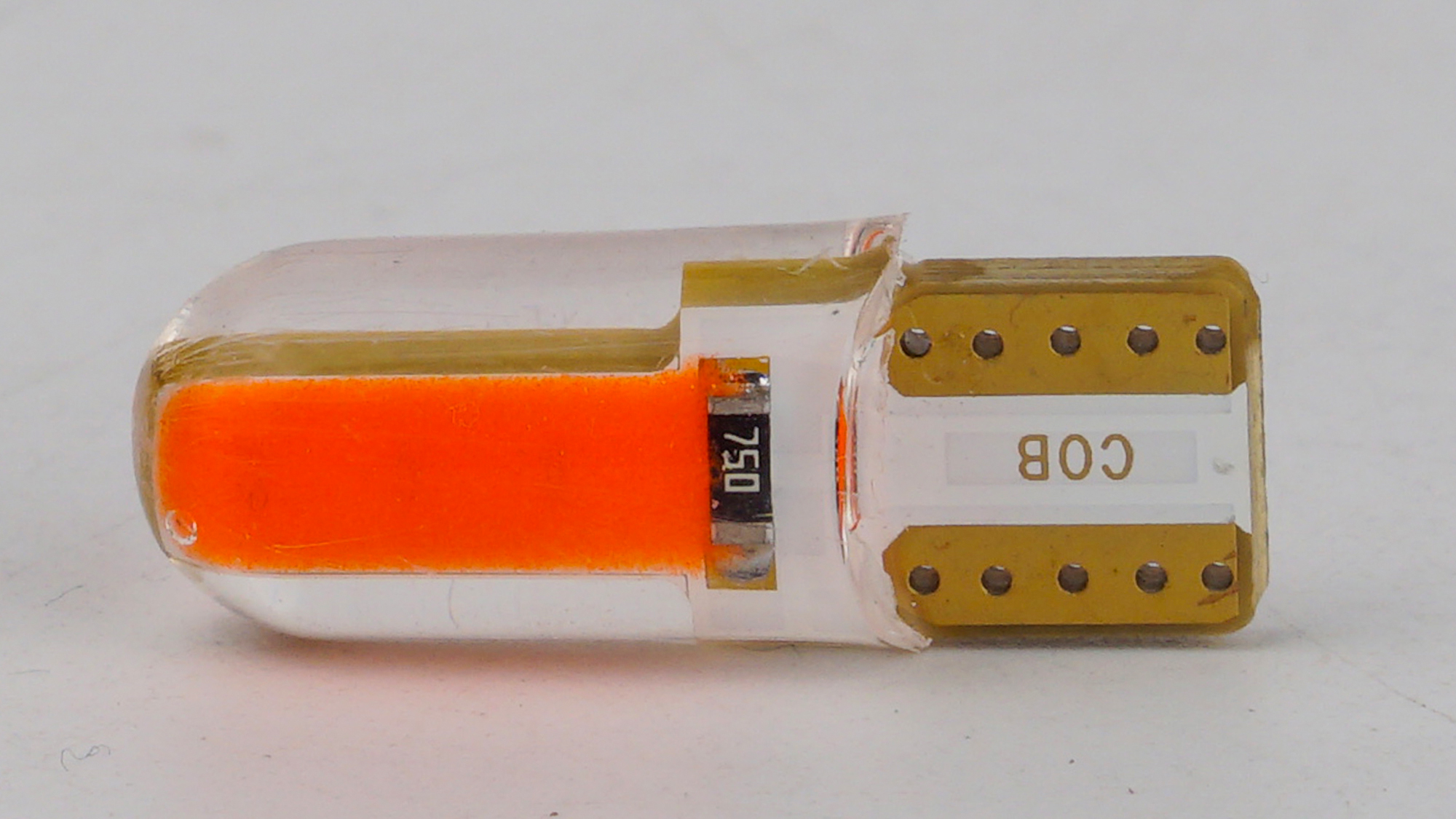 T10-035 Red COB 0.8W 5Lm 12V W5W base-10mm C