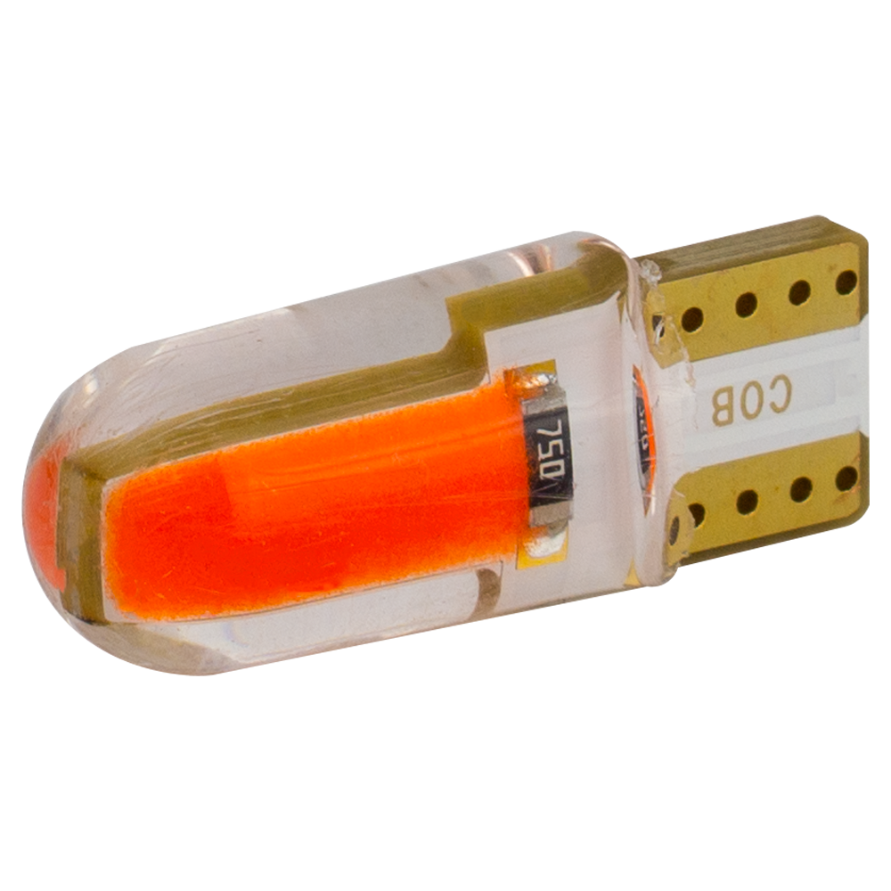 T10-035 Red COB 0.8W 5Lm 12V W5W base-10mm C