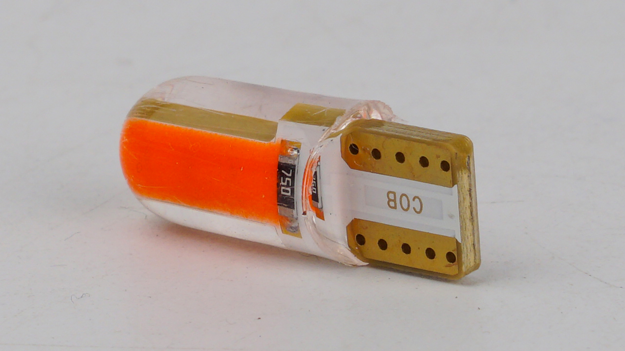 T10-035 Red COB 0.8W 5Lm 12V W5W base-10mm C