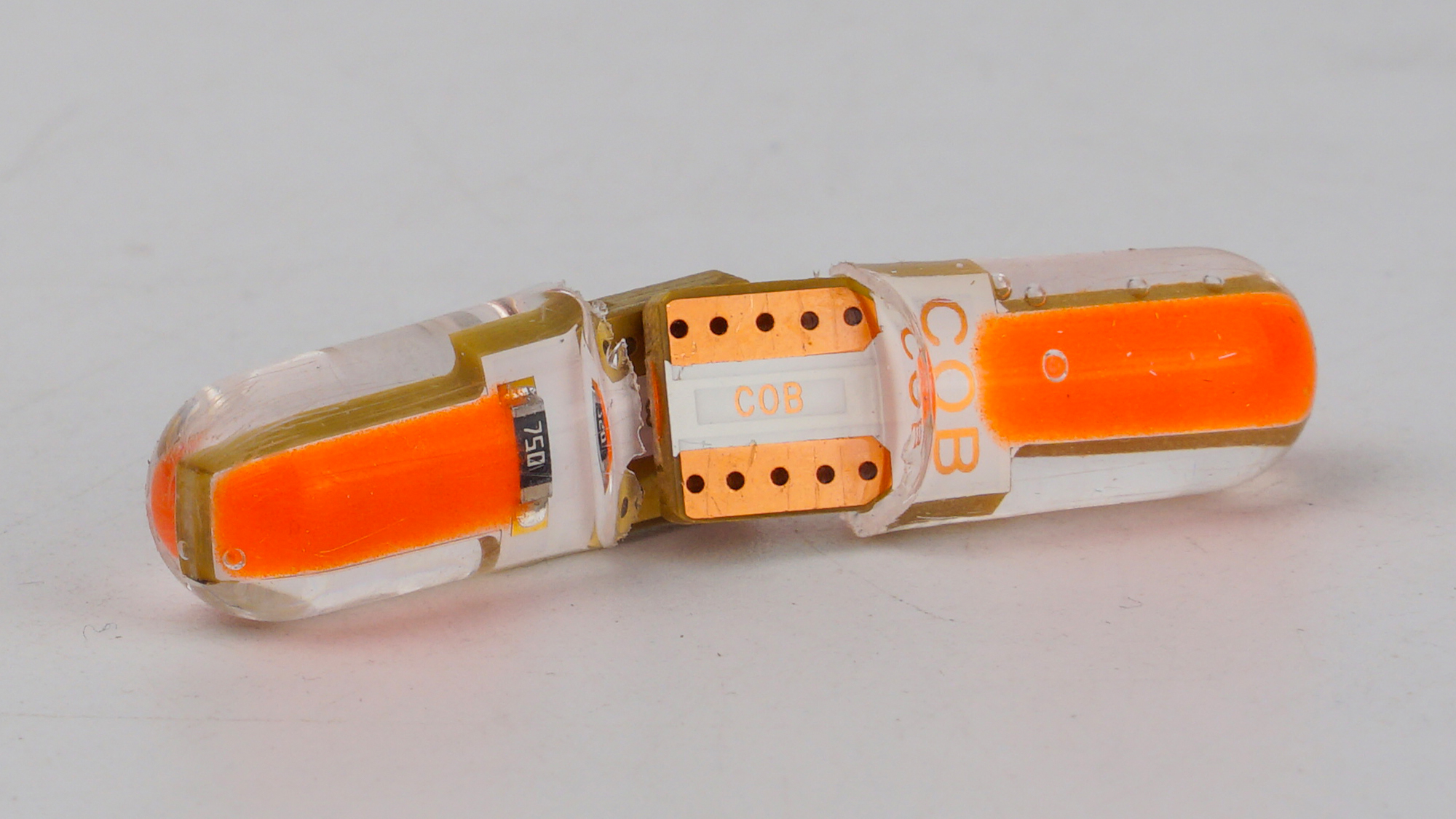 T10-035 Red COB 0.8W 5Lm 12V W5W base-10mm C