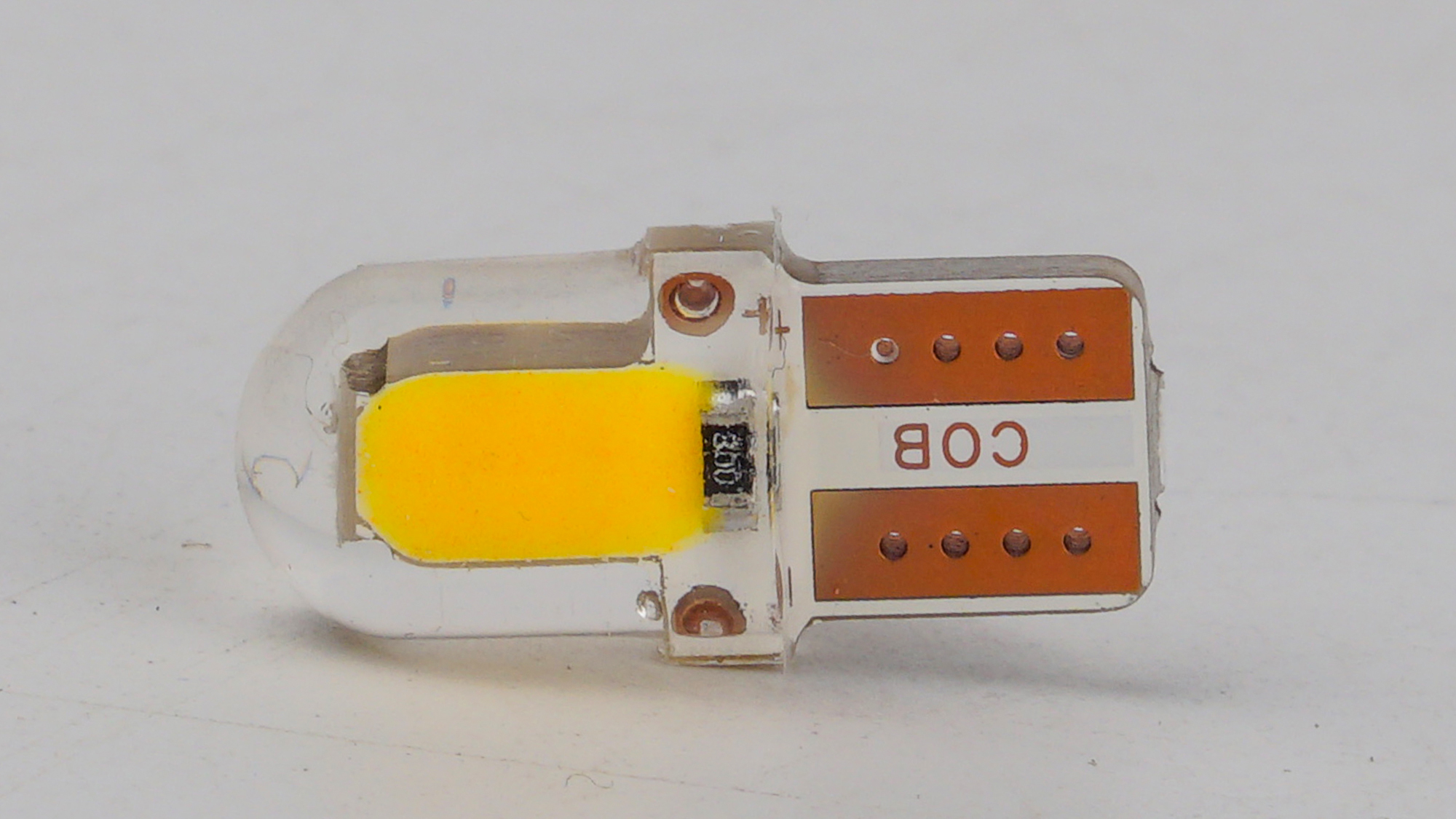 T10-218 Yellow 12V 0.3W 15Lm W5W base-10mm C