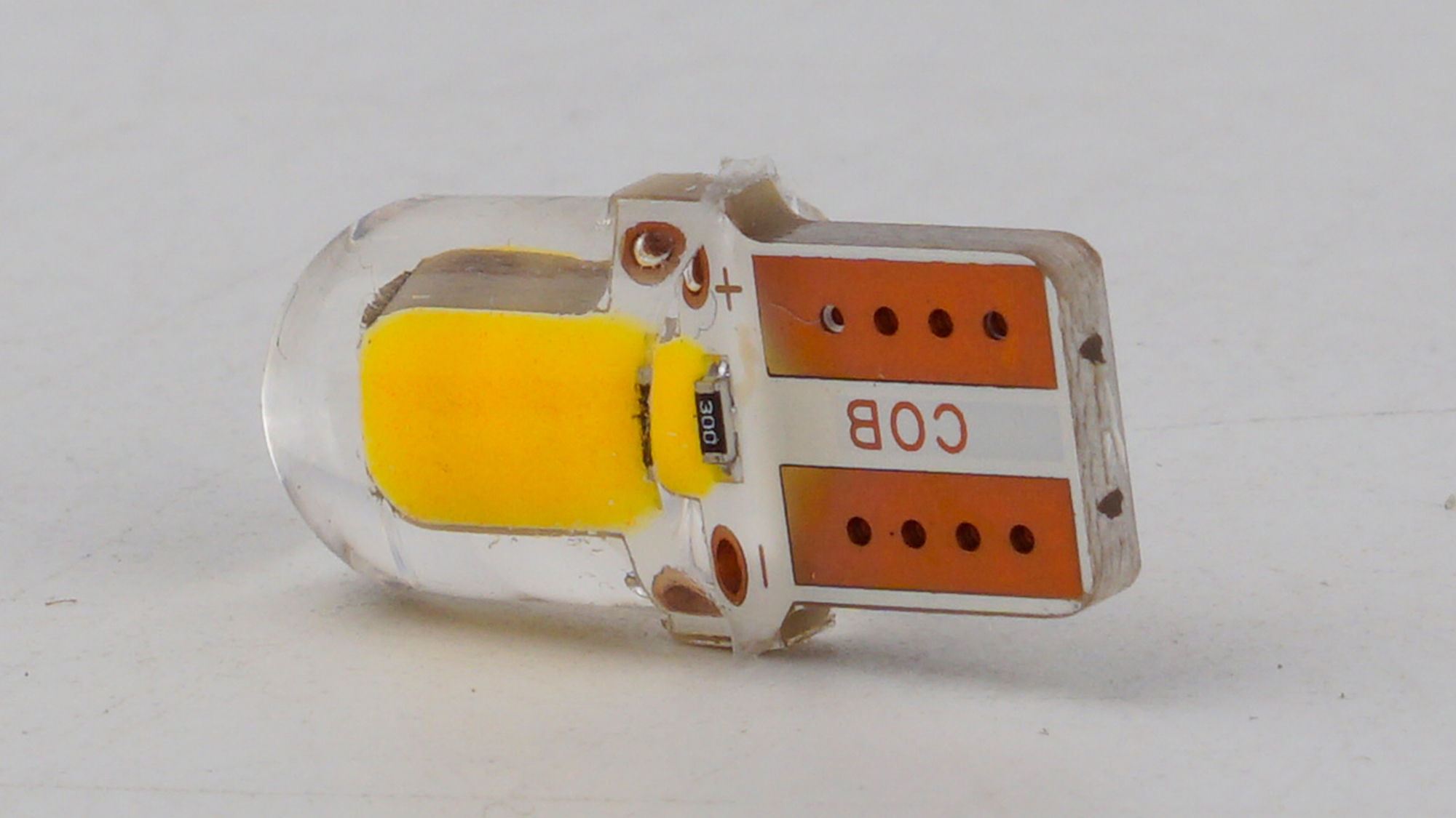 T10-218 Yellow 12V 0.3W 15Lm W5W base-10mm C