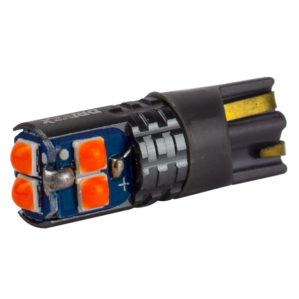 T10-228 Red 12-24V 1.7W 15Lm W5W base-10mm B