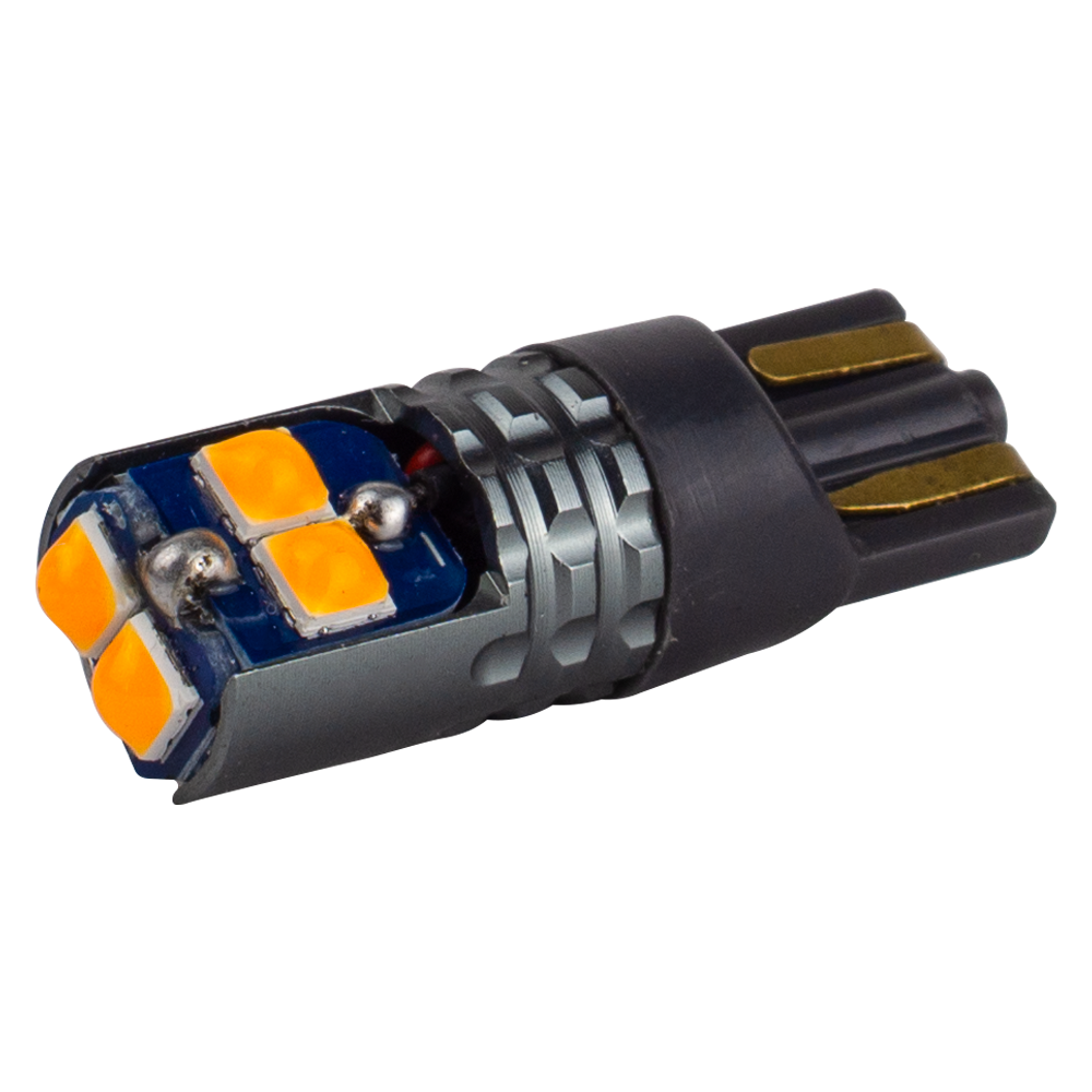 T10-228 Yellow 12-24V 1.7W 75Lm W5W base-10mm B