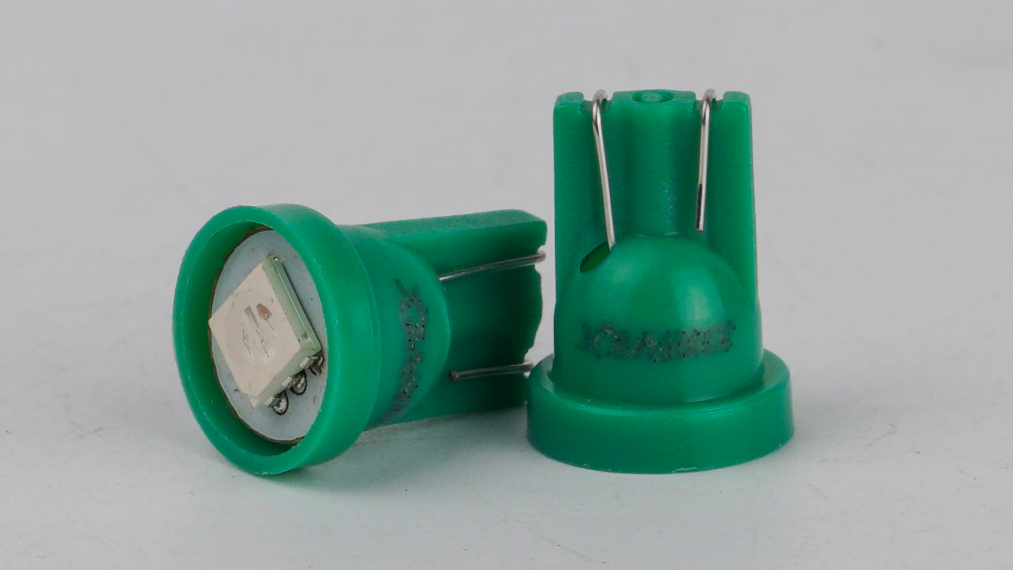 T10-244 Green 12V 0.3W 12Lm W5W base-10mm C