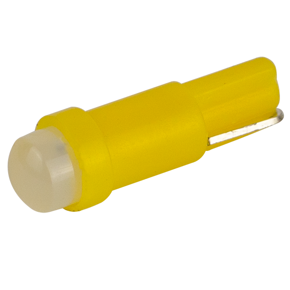 T5-205 Yellow 12V 0.2W 1Lm BA7S/W1.2W d-5mm C