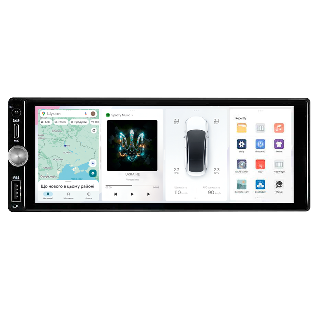 S3 QLED 1-DIN 6.86" 8x1.6GHz 4x64GB 4G 7388 45W ASP TM2313